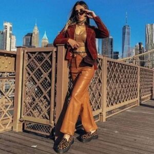 Blank NYC The Baxter Ribcage Straight Leg High Waist Faux Leather Pants